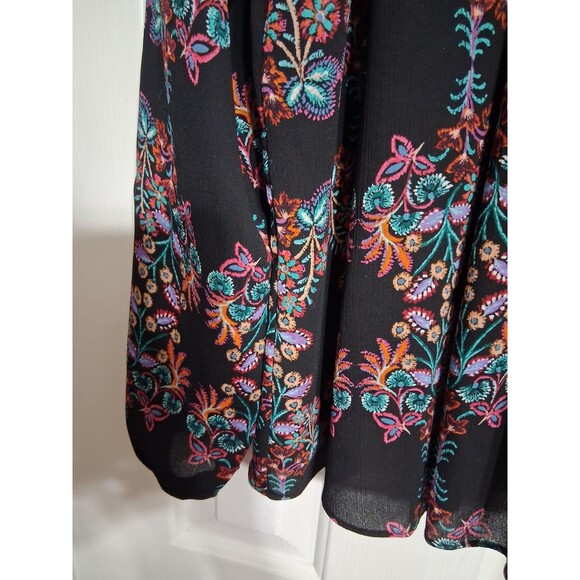 Women's a.n.a Long Sleeve Floral Blouse Top Size XL - Picture 6 of 7